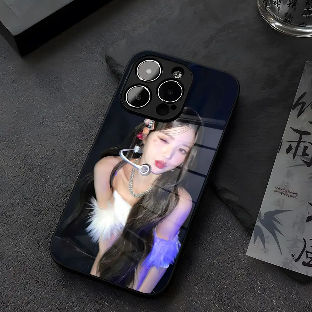 Ive Kpop Wonyoung Rei Phone Case Glass For iPhone 12 15 14 13 11 Pro XS Max Plus Mini X XR 8 7 6s SE2020 Tempered Coque