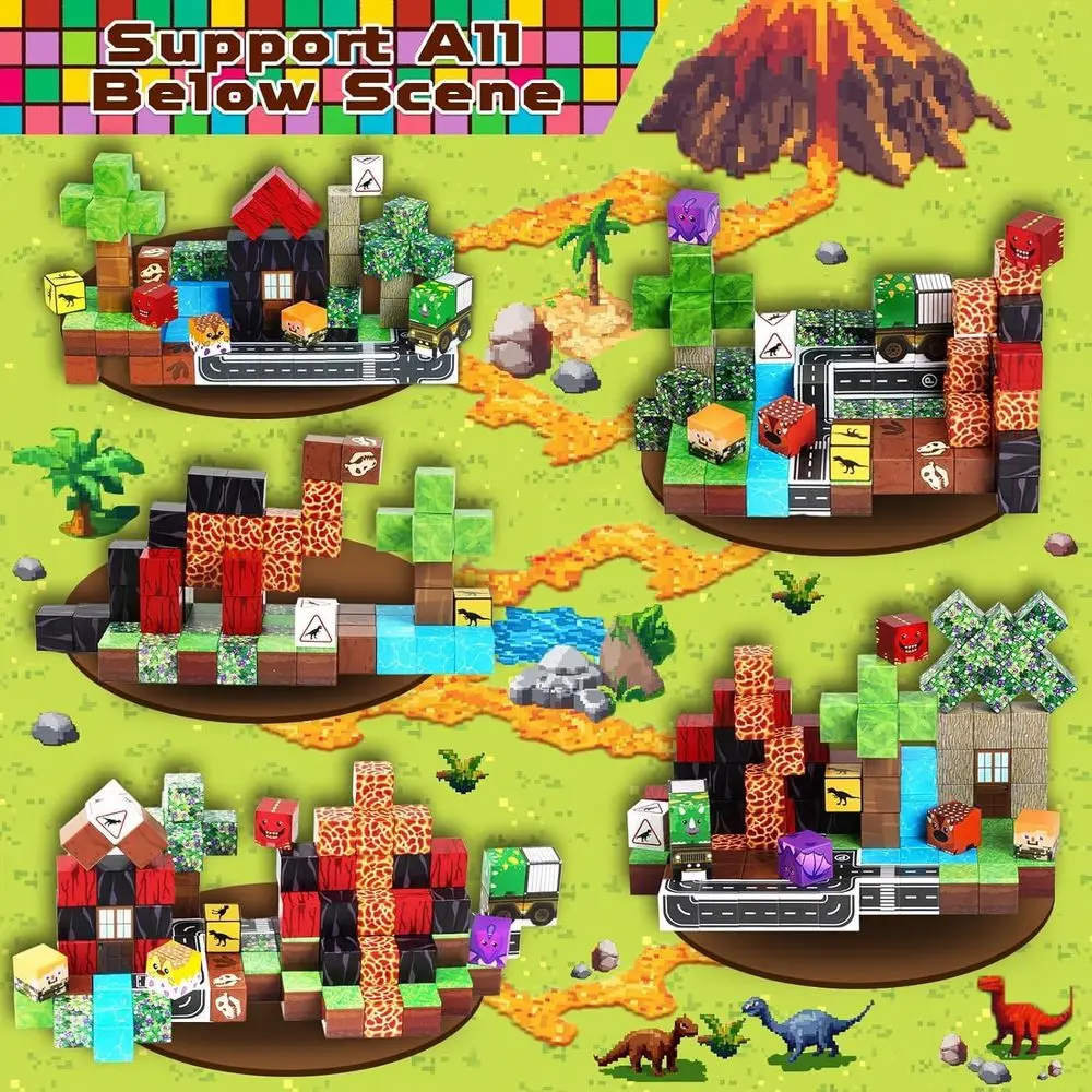 STEM Learning magnetische Bausteine – 100-teiliges Set für Kinder im Alter von 3–10 Jahren, ideales Geschenk für Jungen und Mädchen