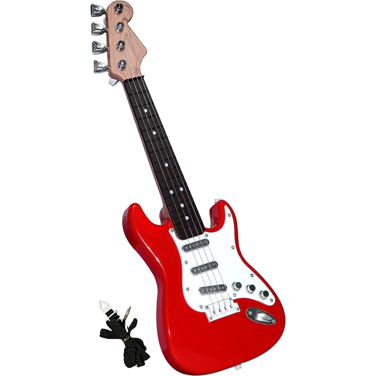 Guitarra de juguete T72C de 17 pulgadas para niños, instrumentos musicales de guitarra eléctrica de 4 cuerdas para niños, juguete de instrumentos electrónicos portátiles, B