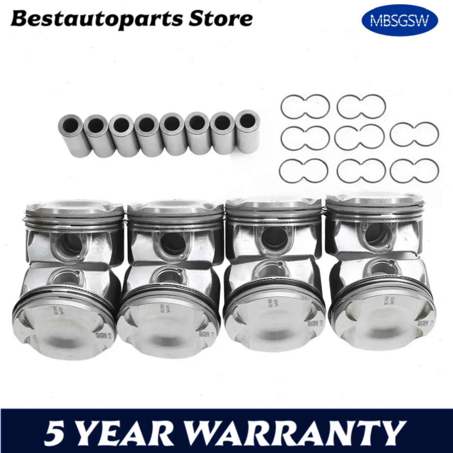 M176 M177 Engine Piston & Piston Ring Set For Mercedes-Benz 4.0 AMG S GLS63 GLC63 Maybach GLS600 S580 S560 C63 S63 E63 G63 4.0L