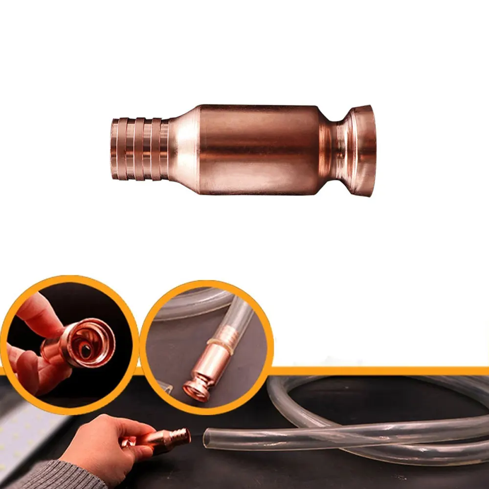 

1 Pcs Copper Siphon Filler Pipe Manual Pumping Oil Pipe Fittings Siphon Connector Gasoline Fuel Water Shaker Siphon