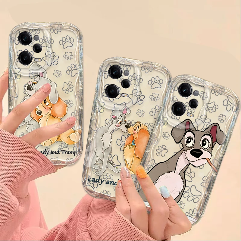 Case For Xiaomi Redmi Note 13 12 Pro Plus 4G 5G 12S 11S 1110 10S 9 9S Redmi 14C 13C 12C A3 Disney Lady and the Tramp Clear Cover