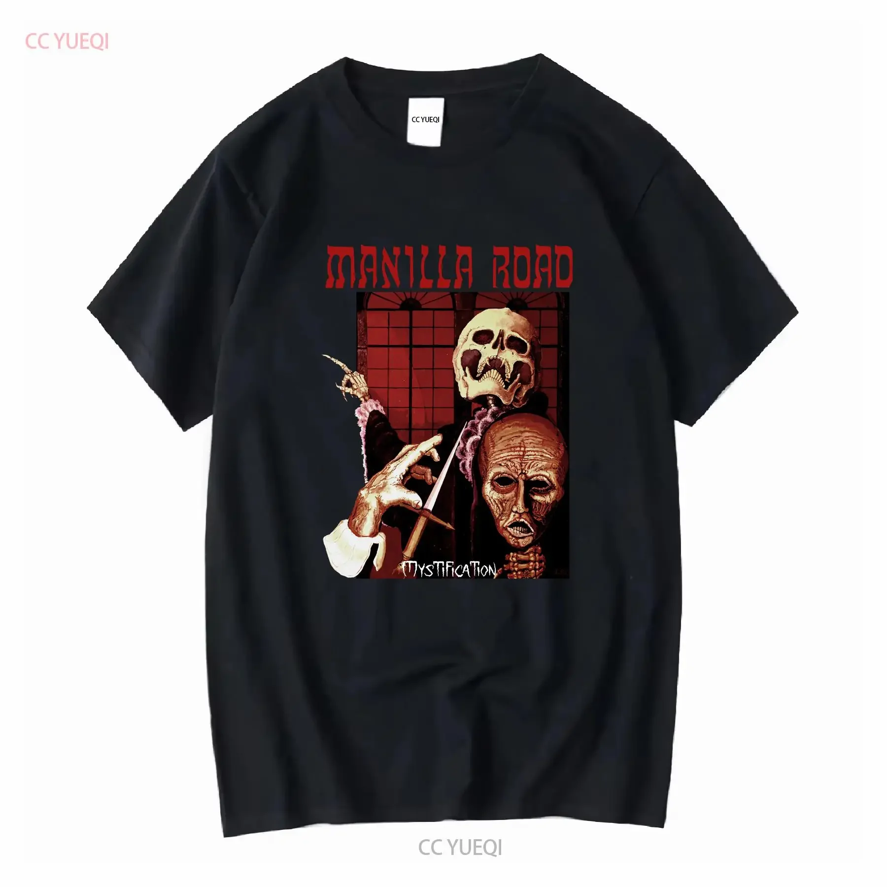 

Черная футболка Manilla Road Band из плотного хлопка с длинными или короткими рукавами, винтажная, слегка, универсальная, удобная, модная