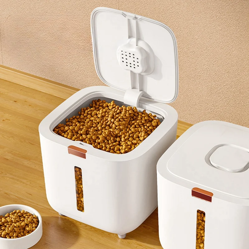 Dog Food Storage Bucket Pet Food Storage Bucket Food Seal Moisture-Proof Cat Dry Bucket Storage Box Pet Snacks Boxes