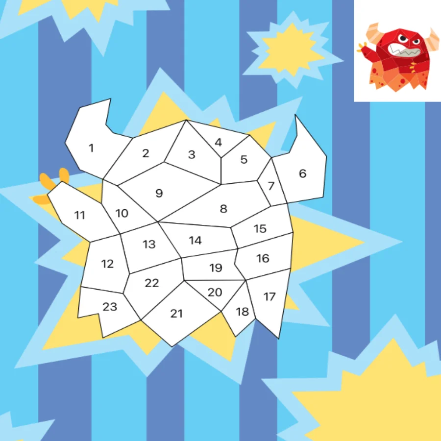1 Pc Monster Theme Crafts Sticker Painting Books, Sticker with Number，Play Brain Games for Birthday Christmas Holloween Thanksgi