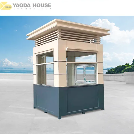 2026 Foshan Security Portable Stainless Steel Coffee House Outdoor Concert Guard House Security Office Modular Booth Detachable