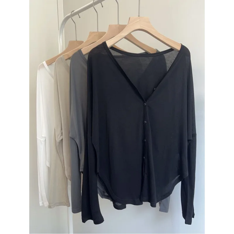 Sunscreen Clothing for Trave Large Size Light and Thin Loose and Slim-fitting Sunscreen Cardigan Irregular Jacket Top Regular