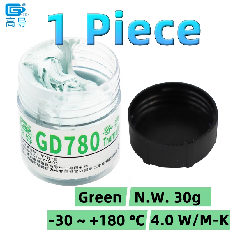 GD 760 Koelpasta Geleidend Vet Siliconen Gips Koellichaam Compound Rood Blauw Paars Groen 30 Gram Fles Verpakking CN30