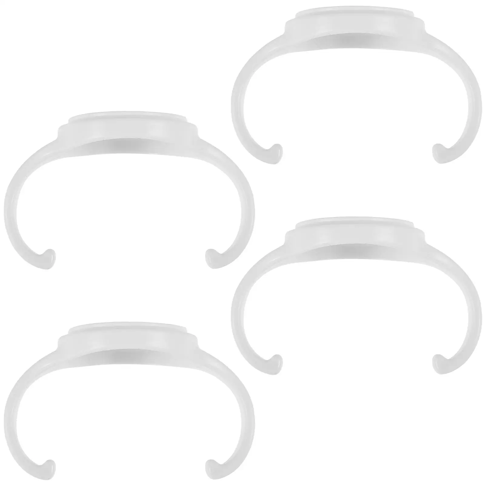 

4pcs Baby Bottle Handle White Silicone Grips for Wide Mouth Milk Bottles Ergonomic Removable Easy Clean Double Toddler Feeding