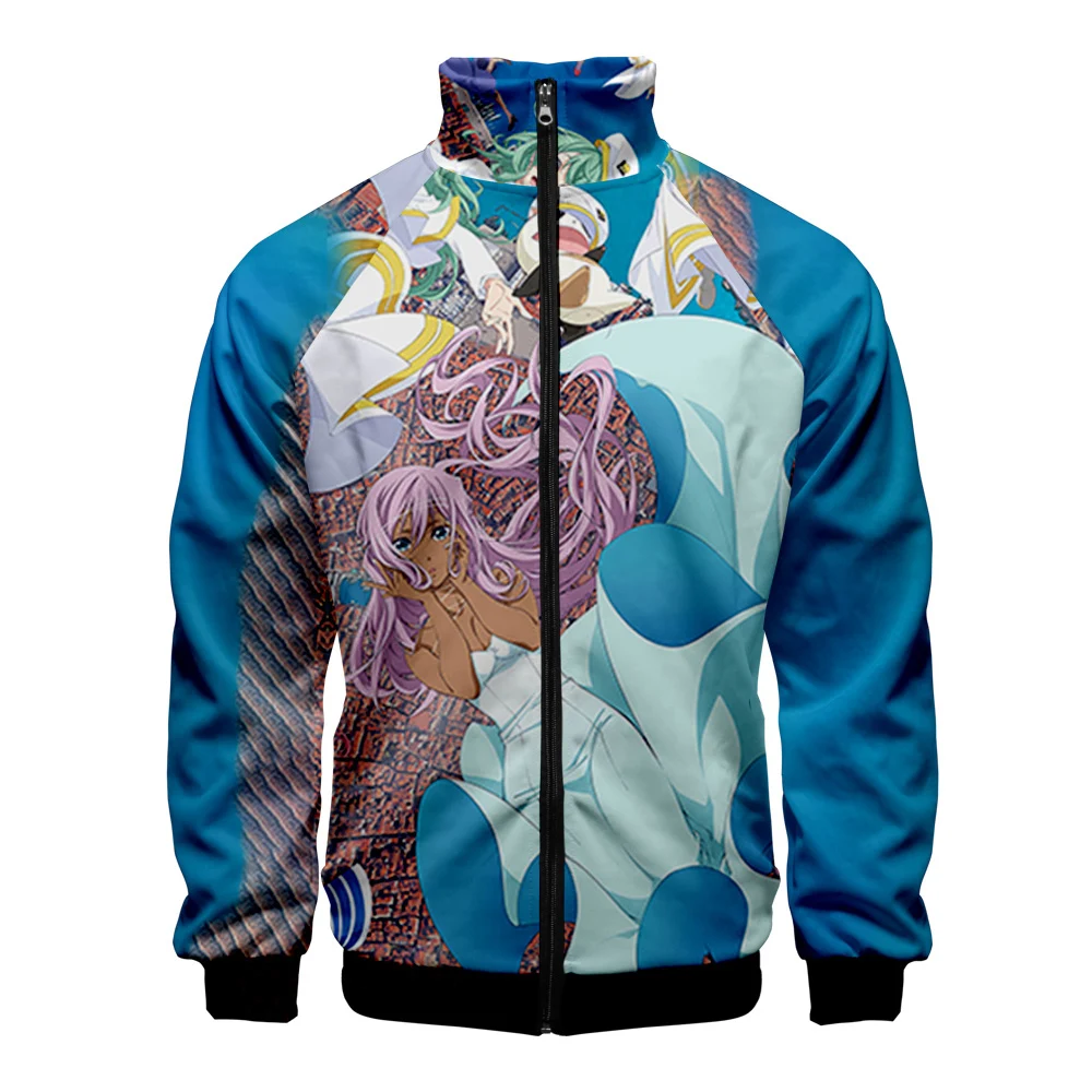 Harajuku Anime ARIA THE CREPUSCOLO 3D Print Zipper Raglan Jacket Windbreaker Boys/Girls Comfortable Stand Collar Jackets Coats