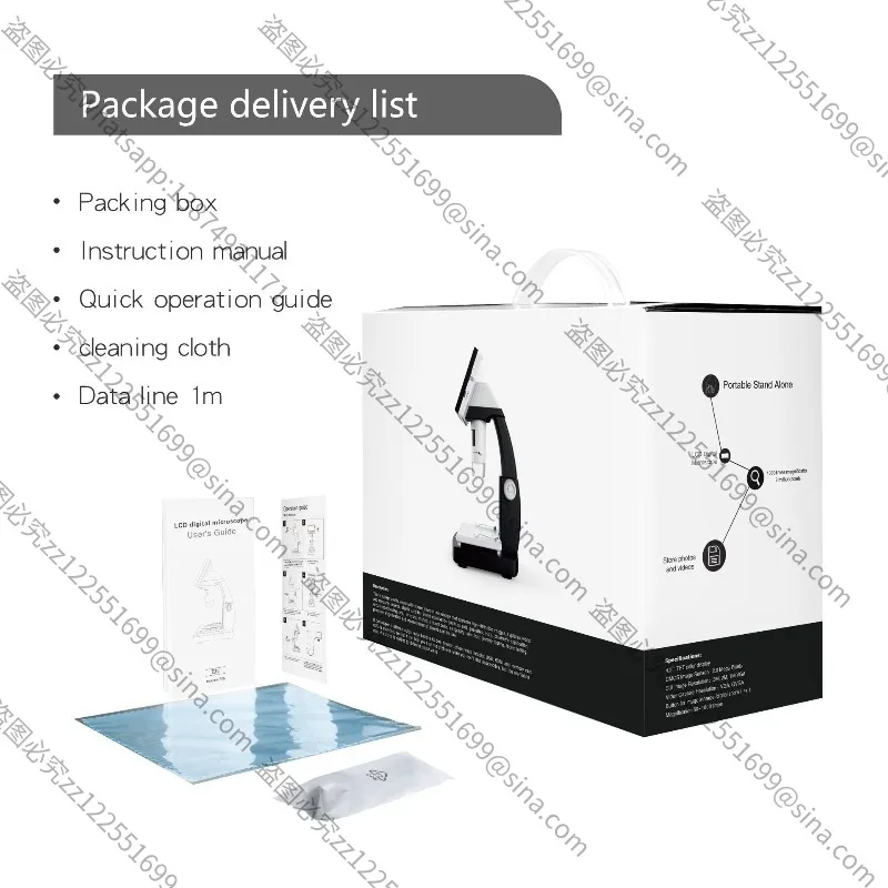 Suitable for 4.3 Inch Digital Microscope, Electronic Magnifying Glass High Definition Mobile Phone Repair Microscope 1000 Times