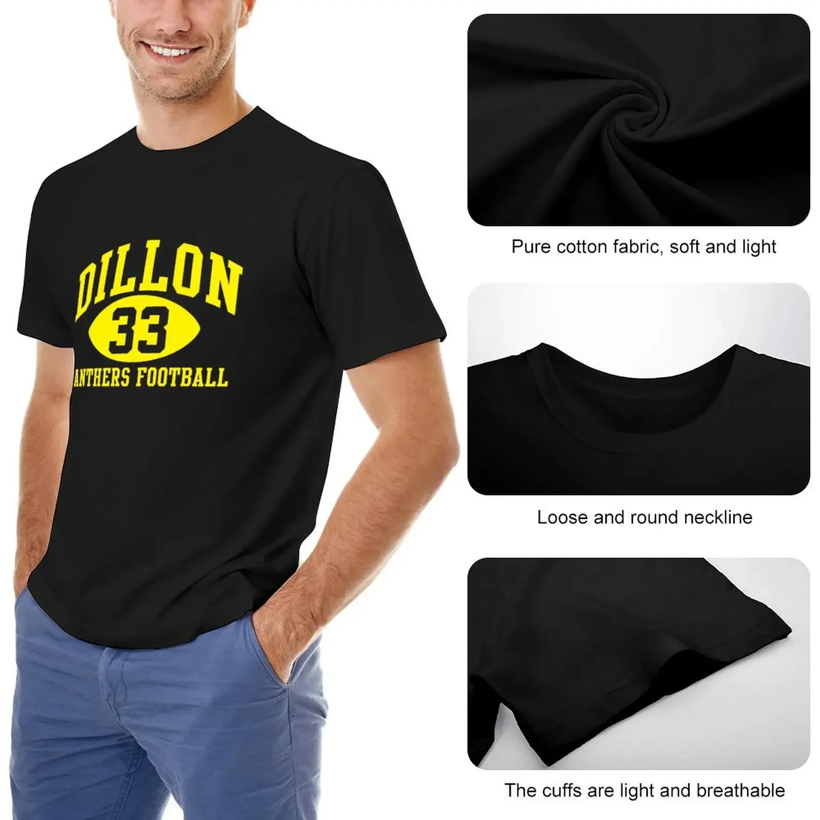 Dillon Panthers Football #33 T-Shirt kawaii clothes anime t shirts summer tops T-shirt men