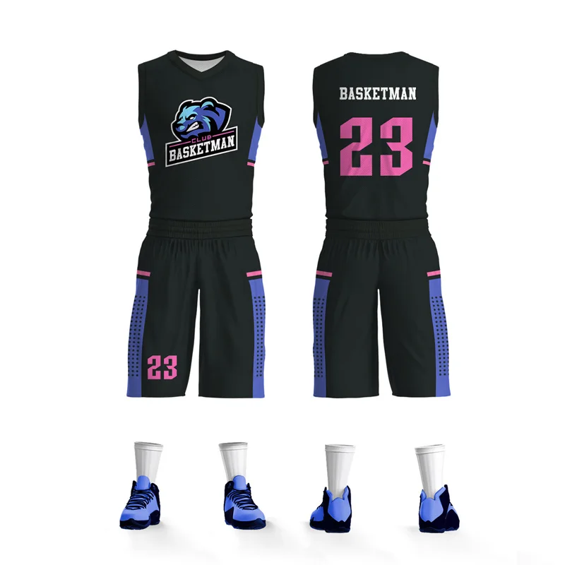 Basketball Sets For Men Customizable Hot Press Printed Name Number Logo Jerseys Shorts Uniforms Training Tracksuits Athlete Male