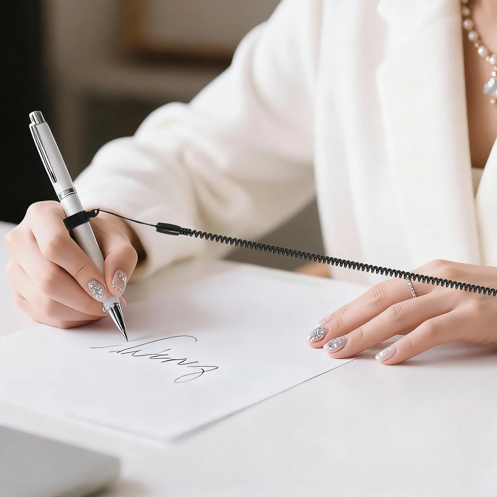 

10Pcs Stylus Pen Anti Loss Rope Essential Spring Design Retractable Cord for Pen Lanyard Leash Holder Retractable Cord