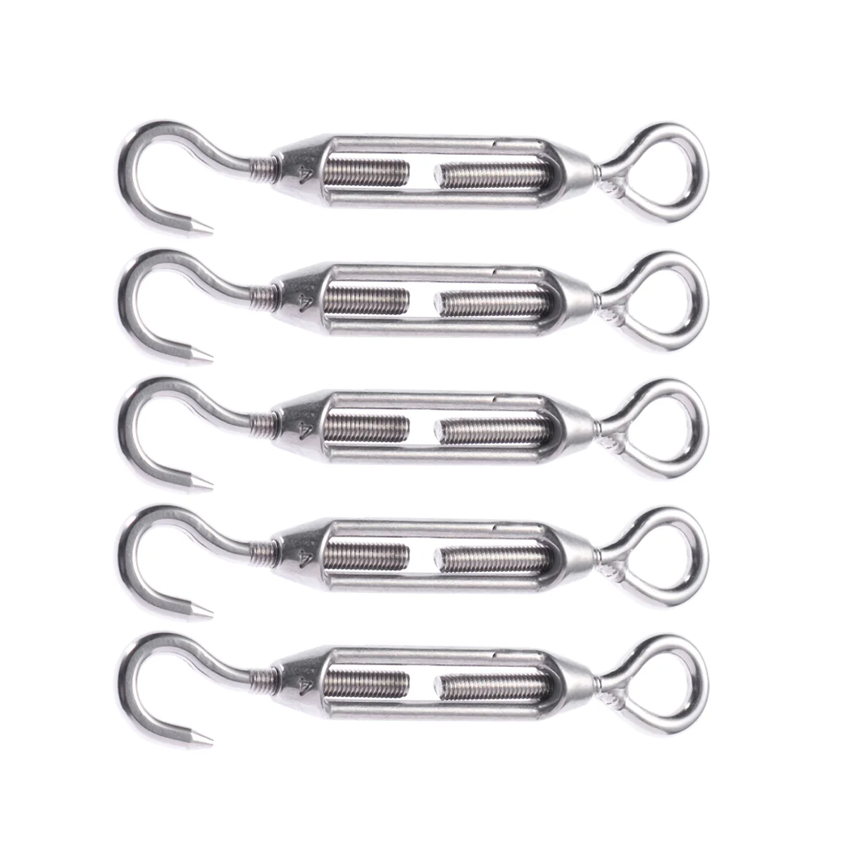 5 Pcs Magnetic Tensioner Hook Turnbuckle Flower Orchid Silver Eye Rope Precision Casting