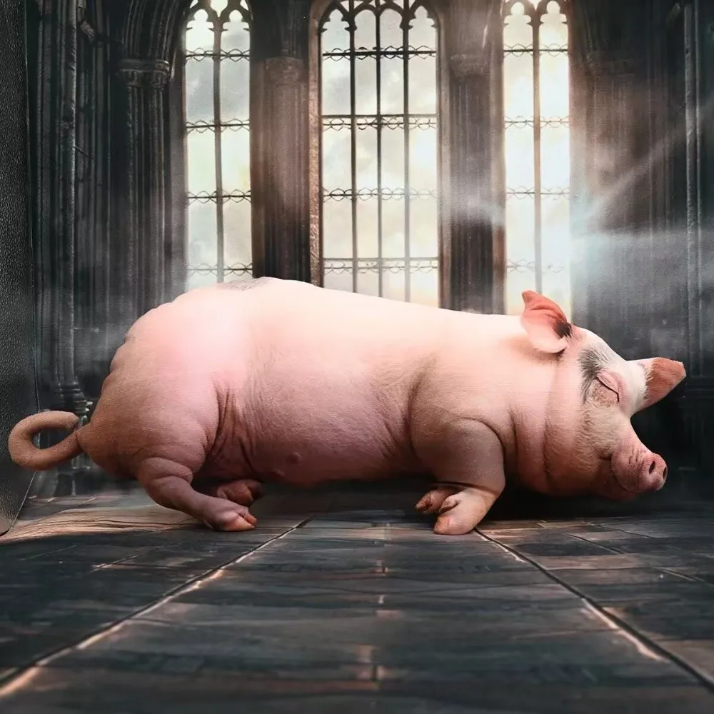 Cute Soft Pig Lifelike Simulation Pig Cozy Lifelike Printing Stuffed Pig Holiday Gift