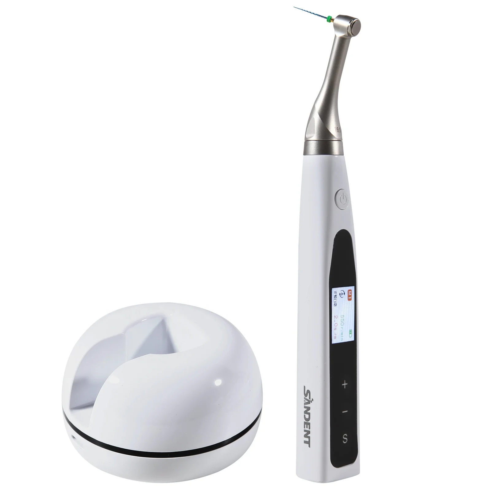 Sale! den tal Endo Motor Reciprocating Root Canal Treatment 16:1 Contra Angle 360 Degree Rotated Wireless All-In-One N-S-K Style