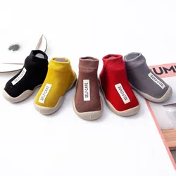 Yibubu Baby Shoes Indoor Soft Soled Non-slip Toddler Shoes Suitable For Autumn And Winter Fashion Cute Socks Shoes