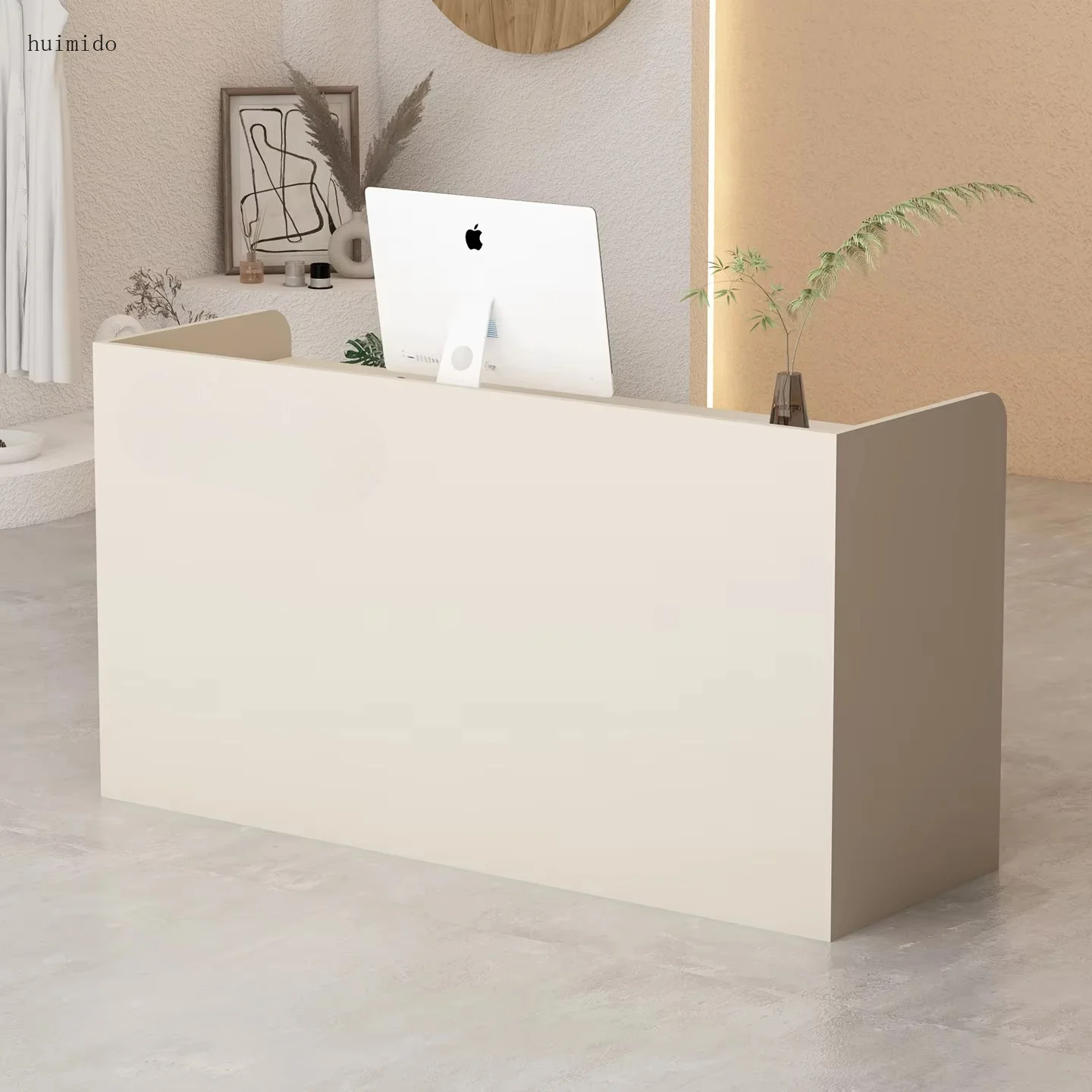 Clothing store small homepage simple style rounded corners Nakajima bar counter company light luxury reception counter