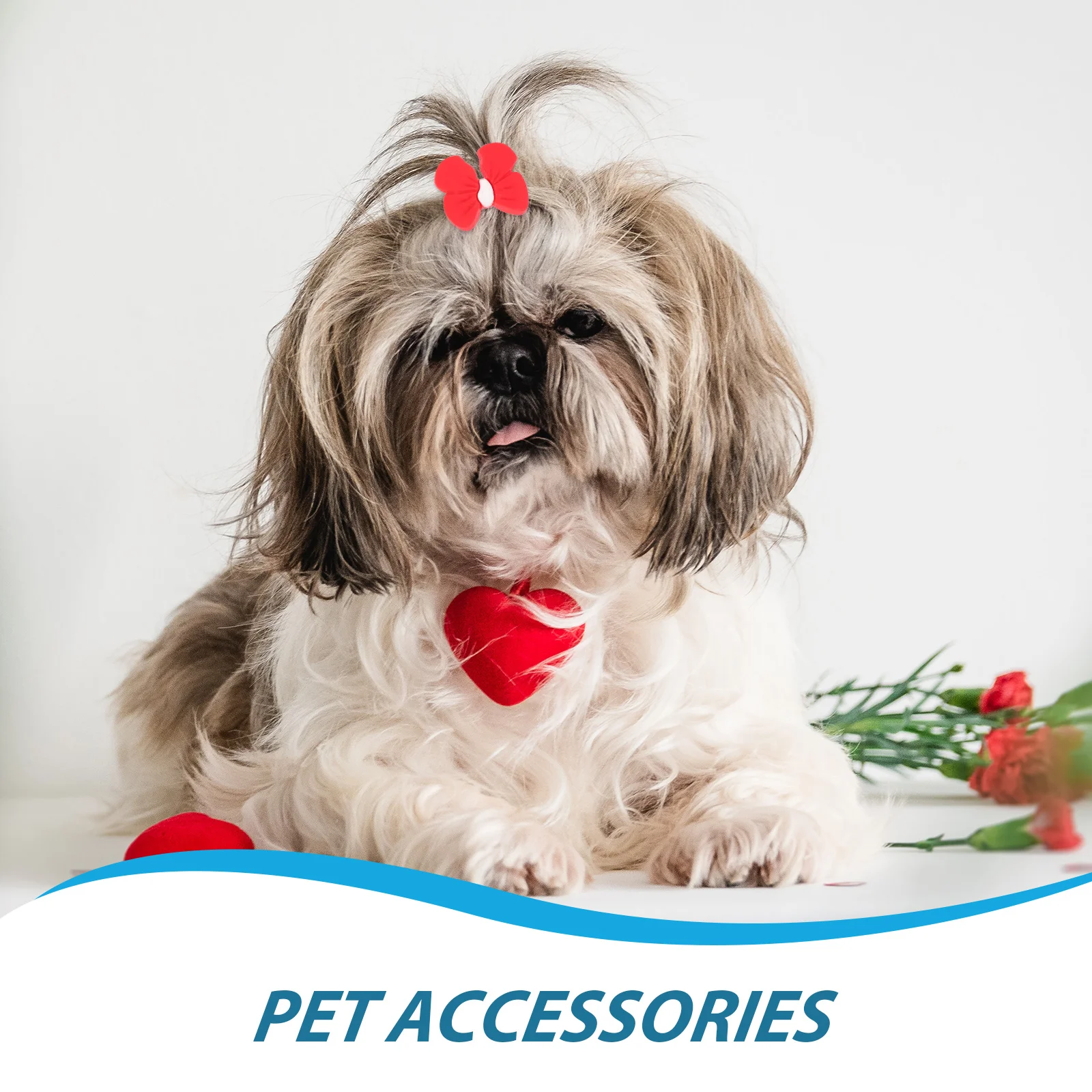 

10 Pcs Pet Headdress Bow Rubber Dog Accessories Small Hair Bows Puppy Clips Dogs