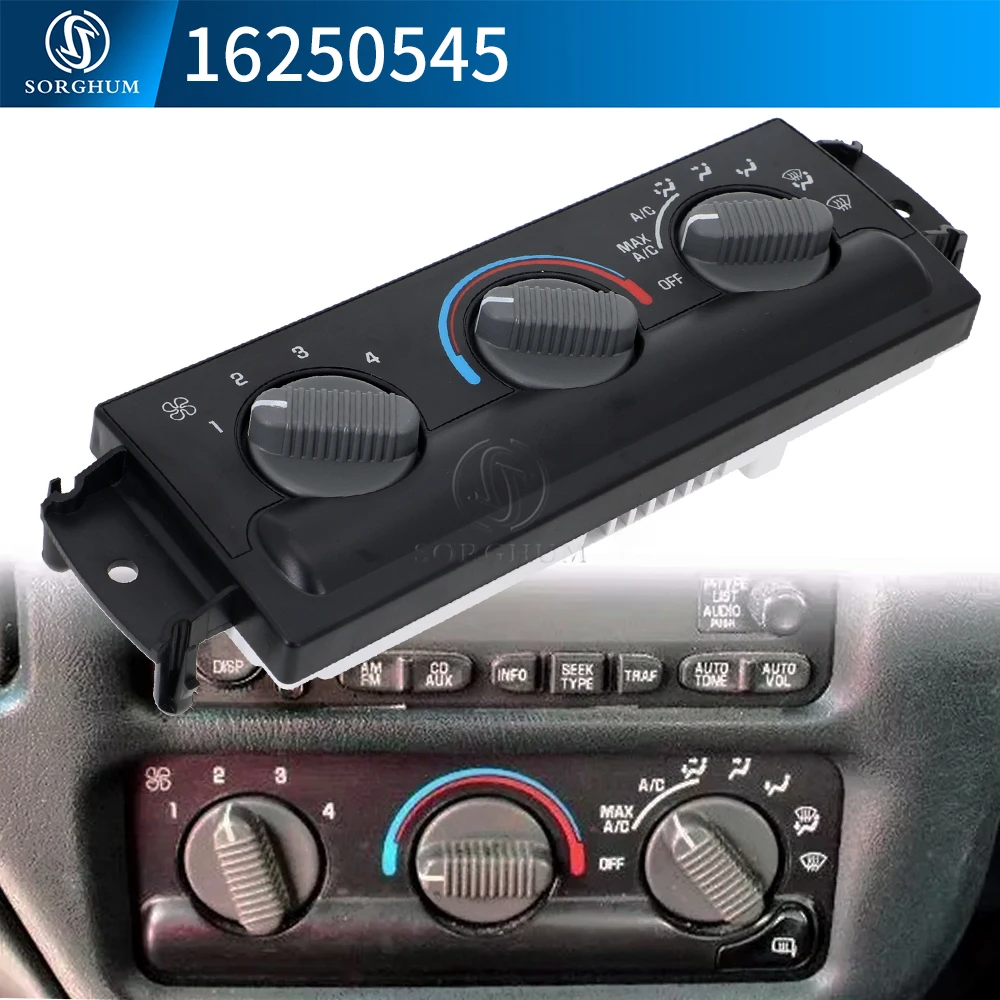 

A/C Heater Panel Climate Control Panel Switch For Chevrolet Blazer S10 Bravada GMC Oldsmobile Bravada Sonoma 16250545 09351325