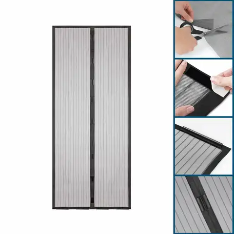 Magnetic Door Mesh Curtains Fly Proof and Mosquito Proof Mesh Breathable Garden Kitchen Entrance Protection Magnetic Screen Door