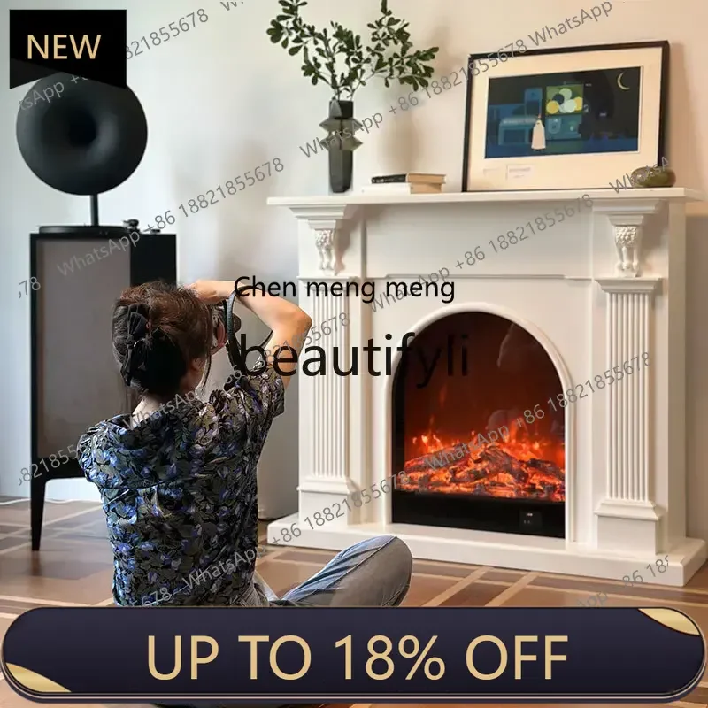 

Z189 Retro mantel household electronic simulation flame firewood decorative cabinet medieval ornament