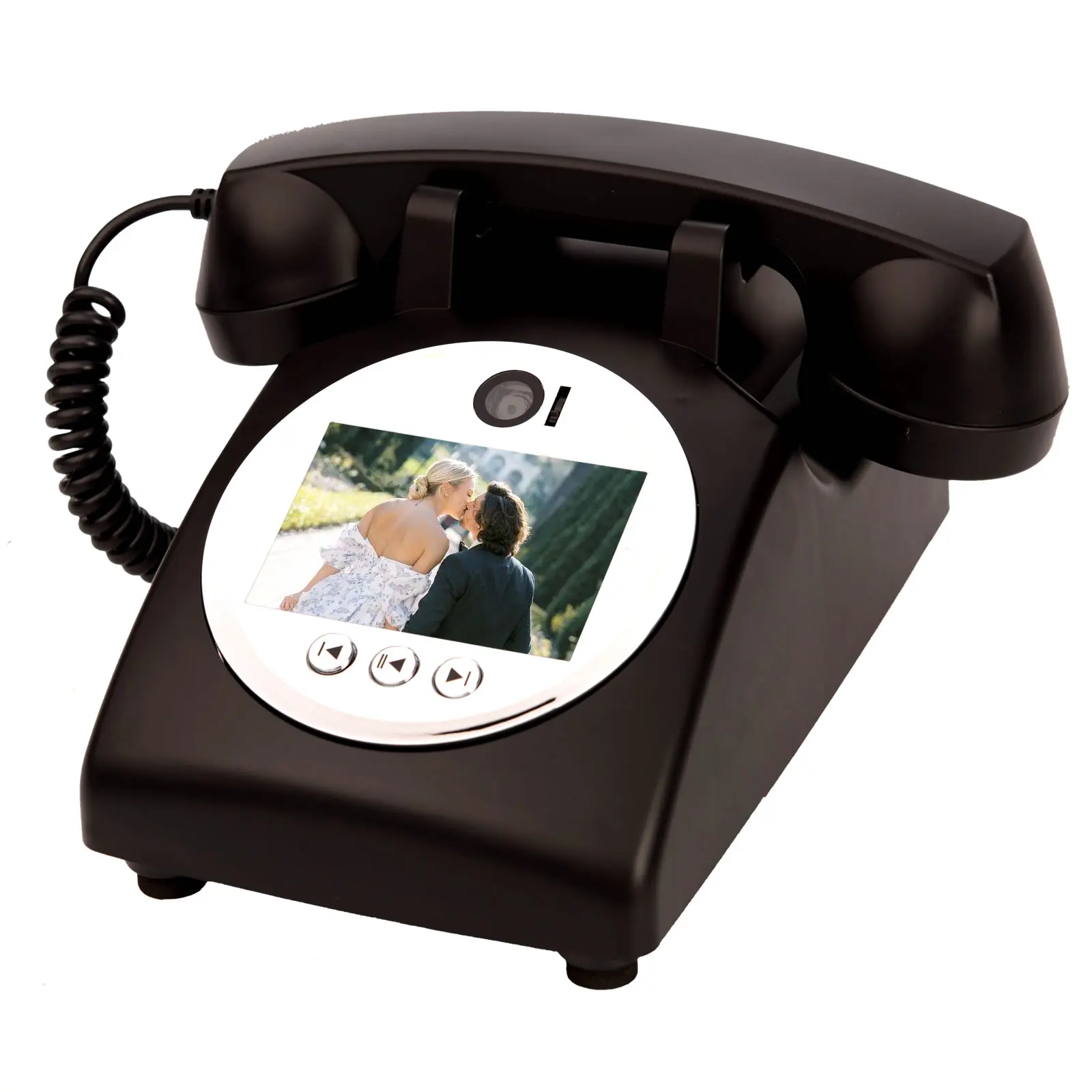 Imagem -06 - Retro Casamento Áudio e Vídeo Guestbook Voz Personalizada e Telefone Sign-in Livro Banquete Convidado e Bênção Banquete de Casamento