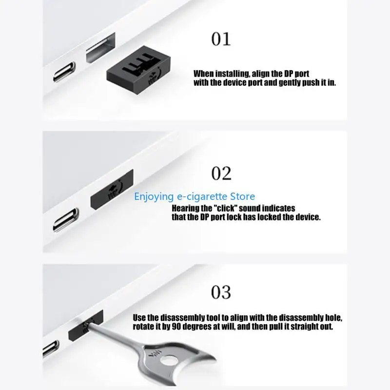 Display Port Staub Abdeckung Protektoren Kunststoff Metall Hybriden Schnittstellen Kappe Stopper für Computer Monitor Laptop – Detail 10