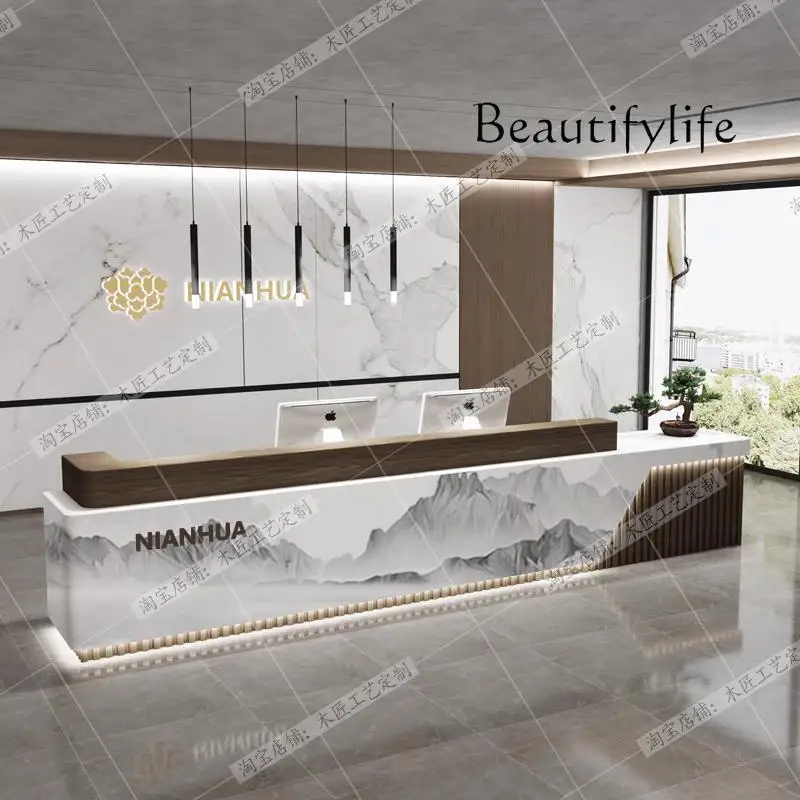 

X Unique Salon Reception Desks Executive Beauty Shop Modern Company Reception Desks Minimalist Escritorio Commercial Furniture