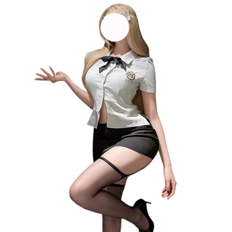 

Women Slim Fit Students Cosplay Sexy Schoolgirl JK Uniform Hip Wrap Skirt Hot Secretary Adult Games Lolita Maid Uniform Costume