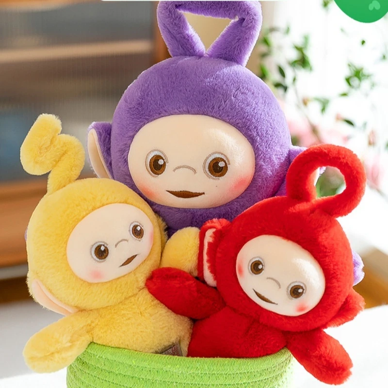 Miniso 30cmteletubbies brinquedo de pelúcia dos desenhos animados anime bonecas crianças calmante dormir acompanhar bonecas dos desenhos animados travesseiros presentes meninas