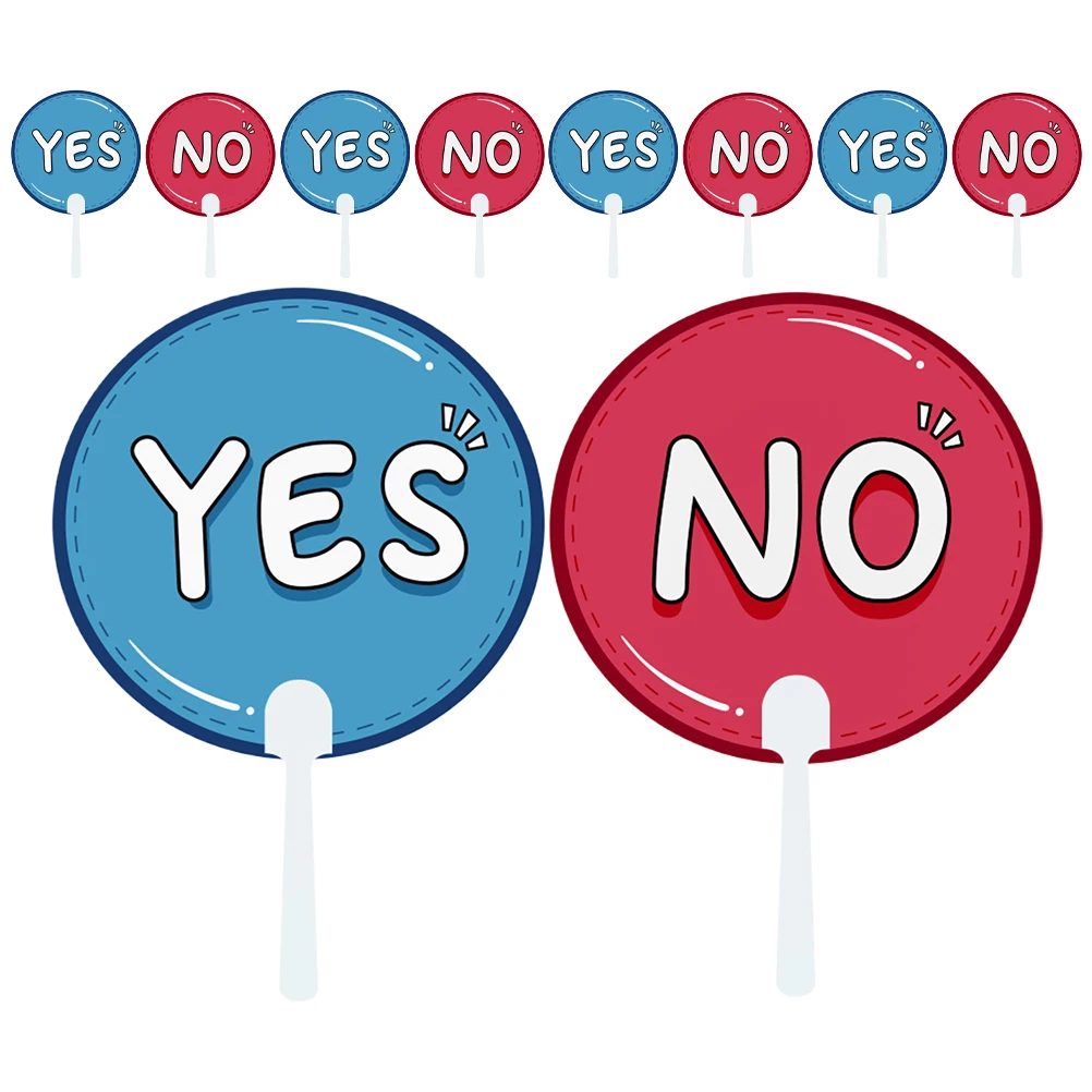 

10pcs Disagree Paddles Plastic Classroom Interaction Tools Student Voting Yes No Signs Engagement Activities