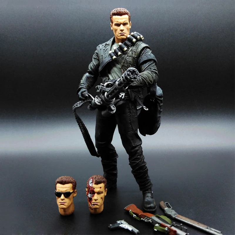 7inch The Terminator Figures T 800 Action Figure T1000 Figurine Pvc Joint Mobility Models Statue Ornament Collectible Doll Gifts