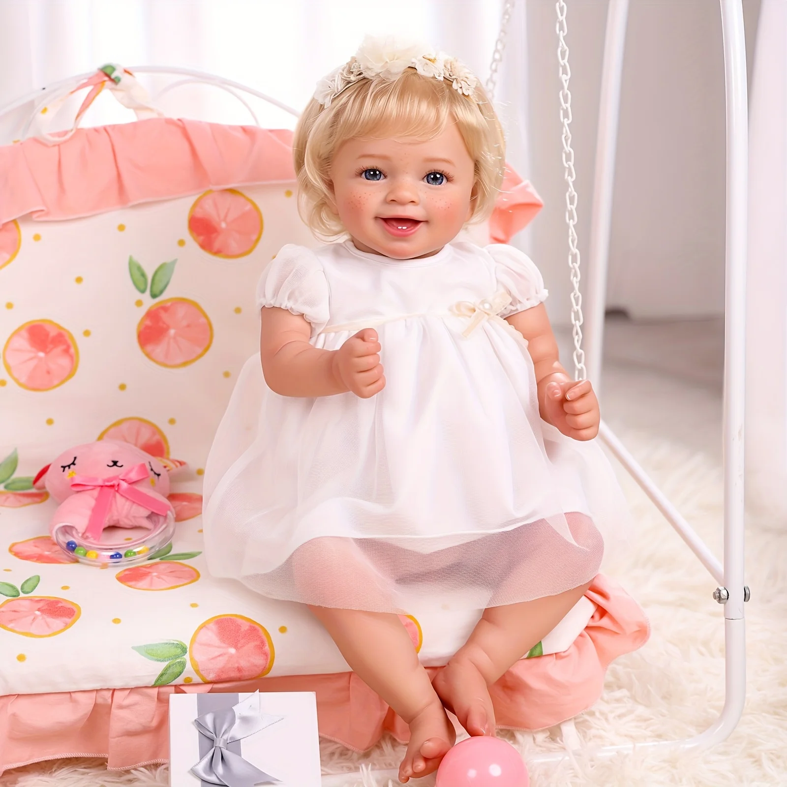 

BABESIDE Lifelike Reborn Baby Dolls - 20" Realistic Newborn Baby Doll Girl with Accessories Set Gift for Children Age 3+