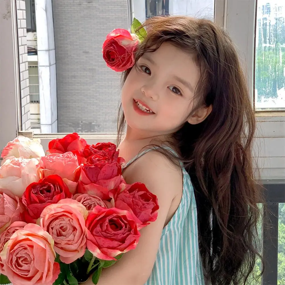 

Artificial Roses Long-lasting Faux Silk Flowers Realistic Fake Roses with Flexible Stems for Vase Flower Arrangements Home Decor