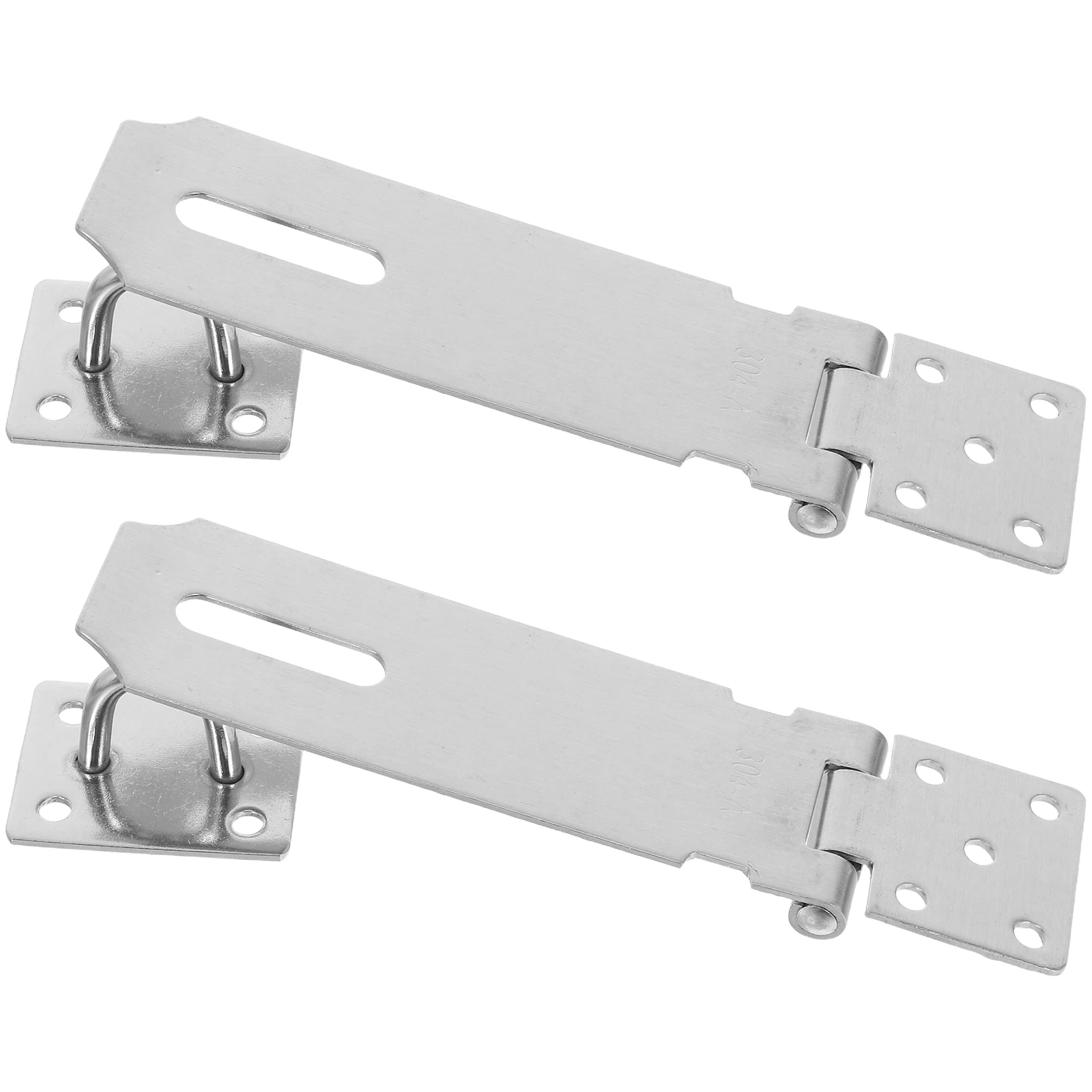

2Pcs Stainless Steel Door Lock Hasp Latch Set Safety Gate Lock Hasp Padlock Gate Buckle with Screws for Home Outdoor Warehouse