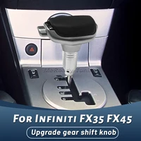 Perilla de palanca de cambios de cuero modificado, palanca de cambios para Infiniti FX35 FX45 para Nissan Pathfinder R51 Murano Z51, estilo de coche