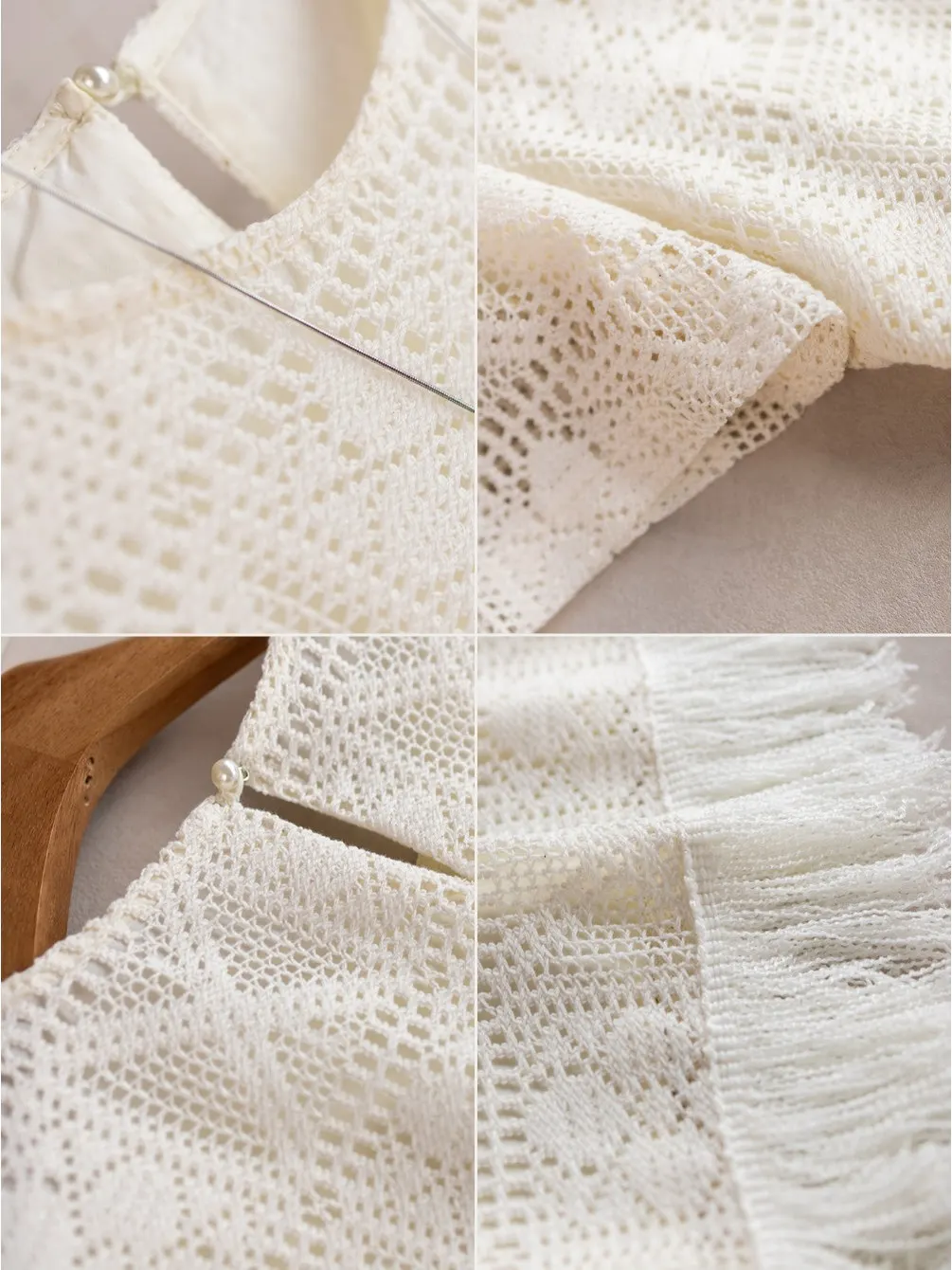 Damen-Sweatshirt mit Spitze, aushöhlen, Dr. Sommer 2025, Faion, Quaste, schlanker, bauchbedeckender Midirock, gerader Schnitt, Sve