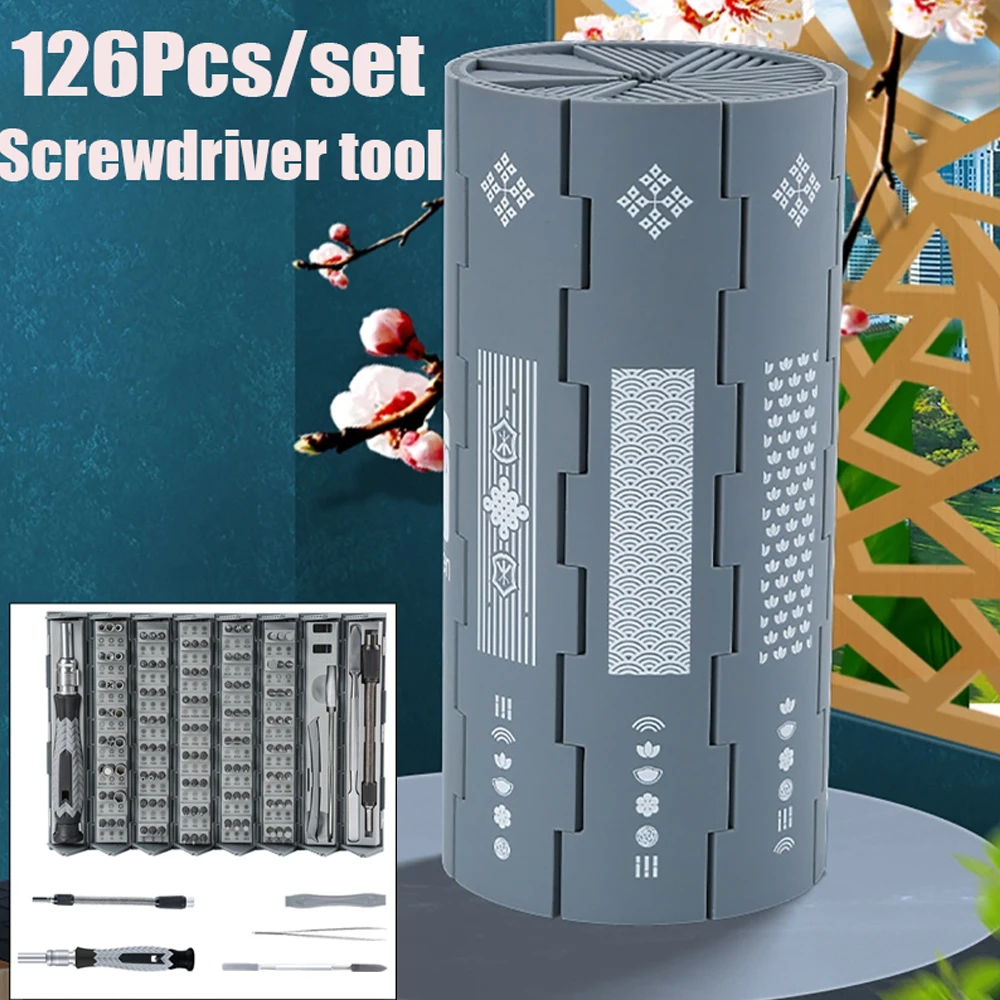 Precision Screwdriver Kit 120pcs CRV Strong Magnetic Bits Screw Driver para Repair Phone Watch Computer Screwdriver Service Tools