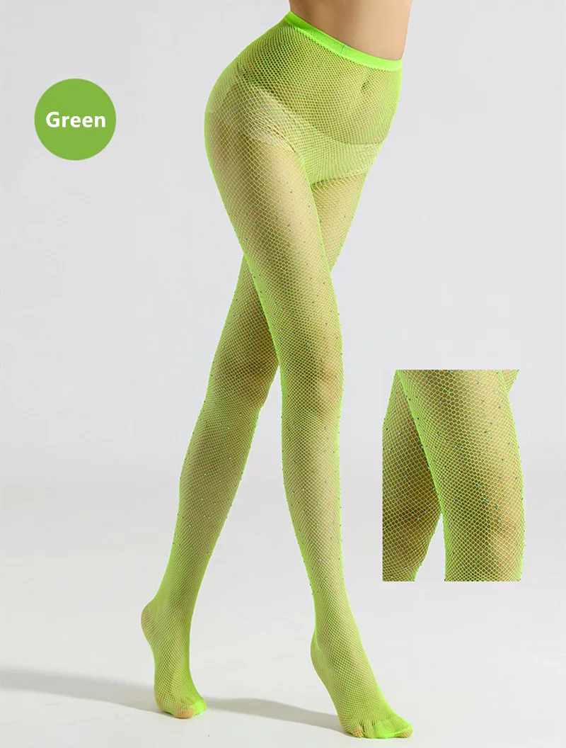1/4 Paar Übergrößen-Netzstrümpfe mit Strass für Damen, Schwarz, Sexy, Ultra-Glitzernd, Hohe Taille, Netzstrumpfhose, Damen-Party-Leggings – Detail 20