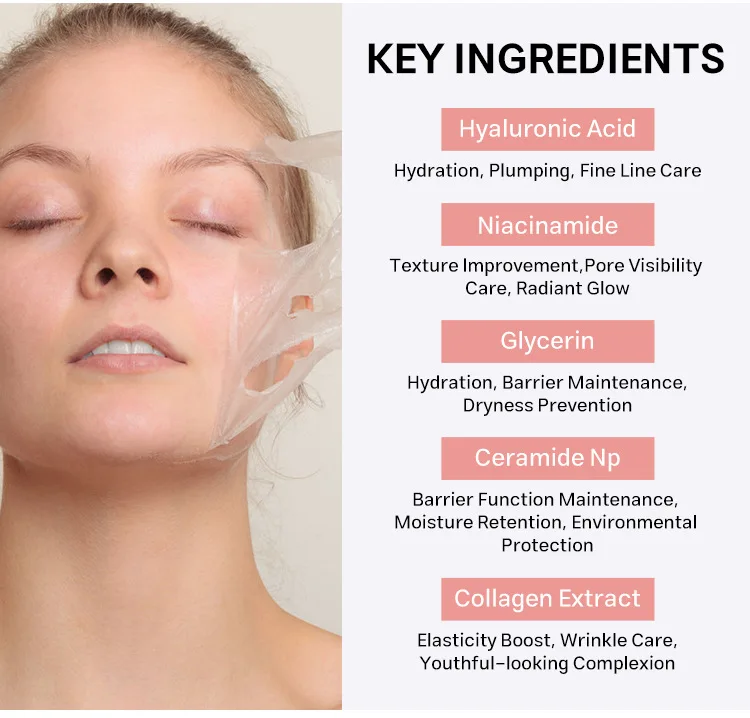 Hydrating & Exfoliating Peel-Off Mask - Deeply Moisturizes, Gently Removes Dead Skin for Glowing Face