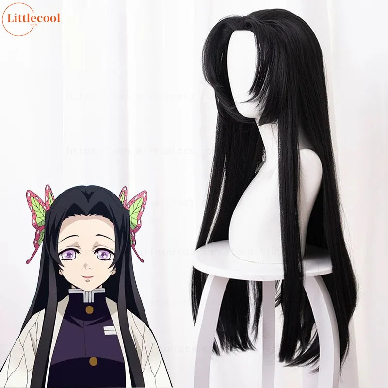 High Quality Anime Kochou Kanae Cosplay Wig Kimetsu no Yaiba Cosplay Heat Resistant Synthetic Hair Halloween Pary Role Play Wigs image 4