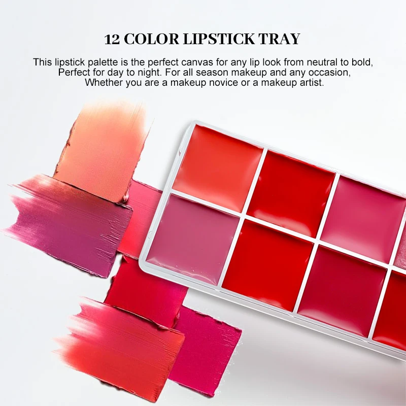 12 Colors Women Moisturizing Long Lasting Lip Gloss Palette Girls Nude Cosmetic Makeup Lip Tools Lipstick Female Cosmetics