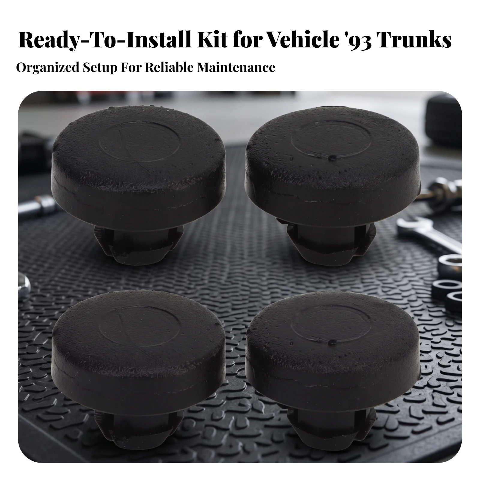 4 Pieces Automotive Cap with Snap-on Base Base Replacement Plastic Trim Cap Textured for Car Owners
