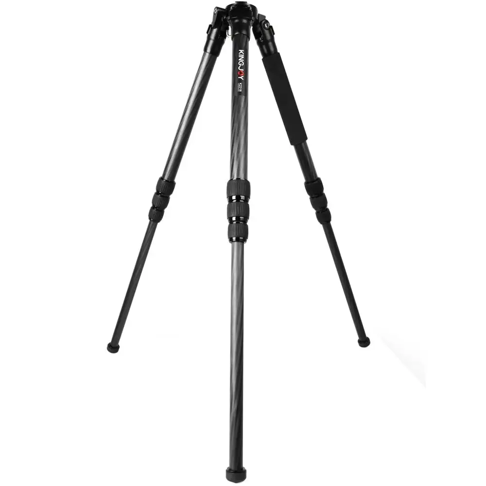 Oem 4 section professional travel camera carbon fiber tripod for video cameras