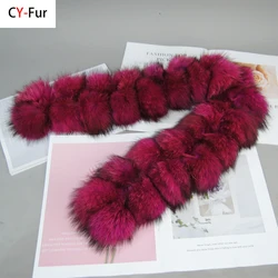 Brand Luxury Women Winter Natural Real Raccoon Fur Scarf Fashion Lady Warm Genuine Fox Fur Neckerchief Real Fox Fur Ring Scarves