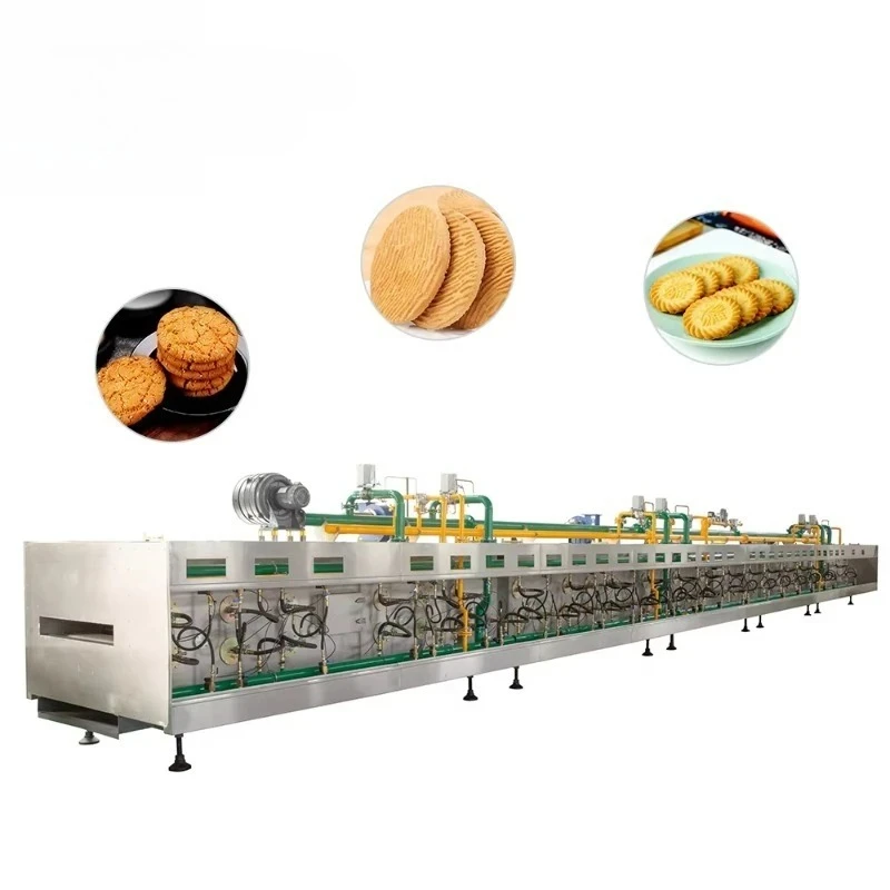 Full Automatic Biscuit Baking Tunnel Oven Bakers Machinery High Temperature Gas Heating Belt Baking Tunnel Oven Customized