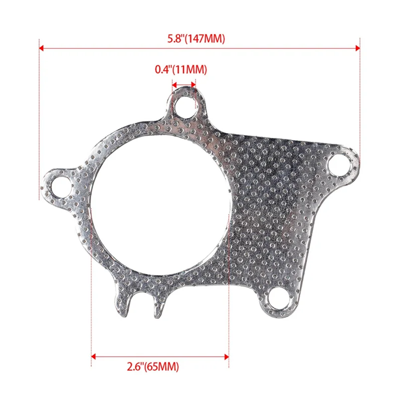 

For T3/T4 Turbocharging Compatible 3"' V-Band Flange Adaptor Adapter 5 Bolt Car Turbo Part-Boom