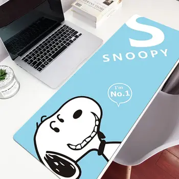 S-Snoopy Roztomilá dívka Velká personalizovaná XL podložka pod myš Anime Cartoon Kreativní kancelářská podložka na studijní stůl Vysoce kvalitní gumová protiskluzová podložka 10 nejlepší prodej roztomilé podložky na stůl - №8